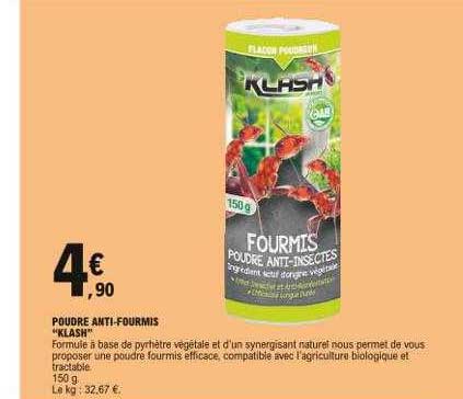 poudre anti-fourmis "klash"