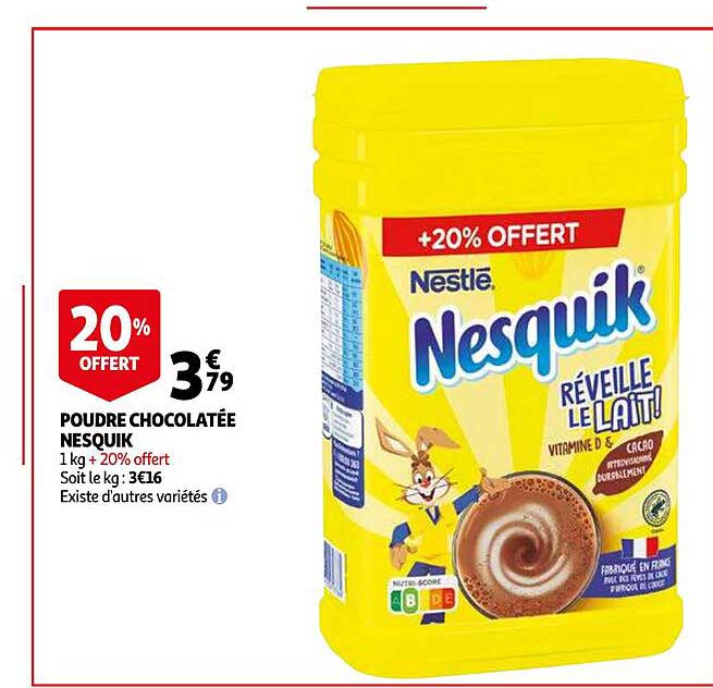 poudre chocolatée nesquik