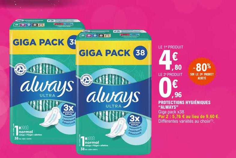 protections hygiéniques "always"