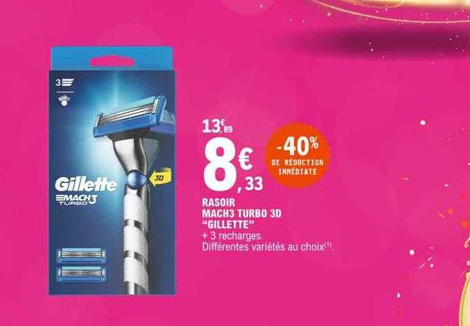 rasoir mach3 turbo 3d "gillette"