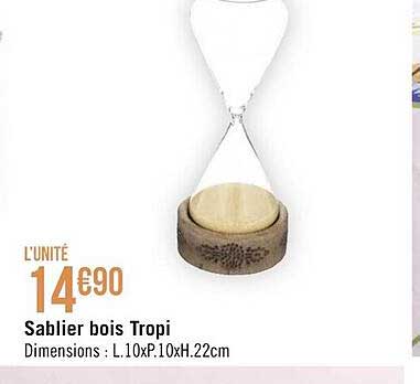 sablier bois tropi