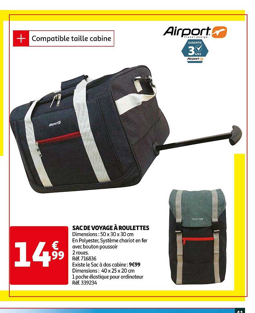 sac de voyage à rouletts airport