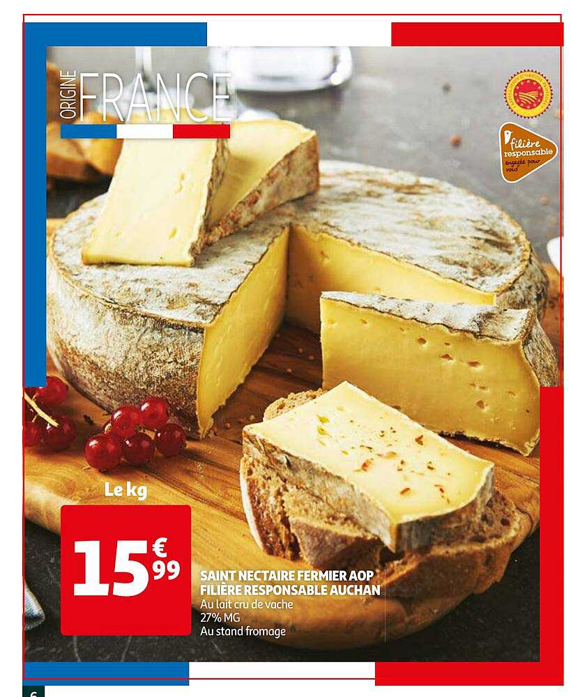 saint nectaire fermier aop filière responsable auchan