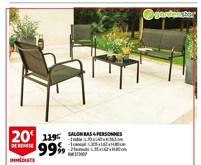 Salon Bas 4 Personnes Gardenstar