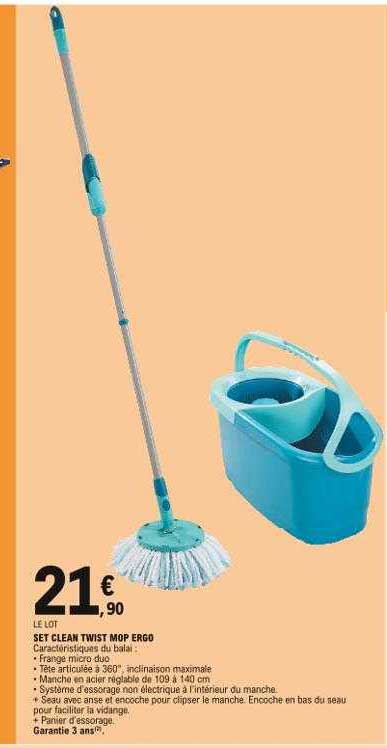 set clean twist mop ergo