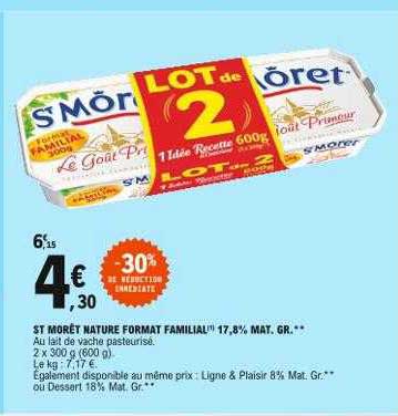 st môret nature format familial 17,8% mat. gr.