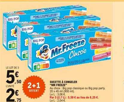sucette à congeler "mir freeze"