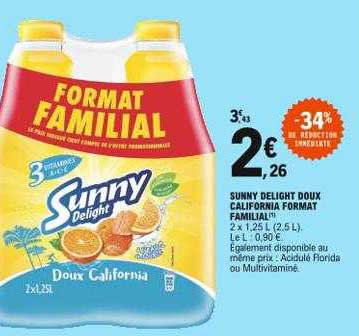 sunny delight doux california format familial