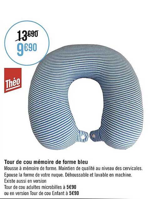 tour de cou mémoir de forme blue