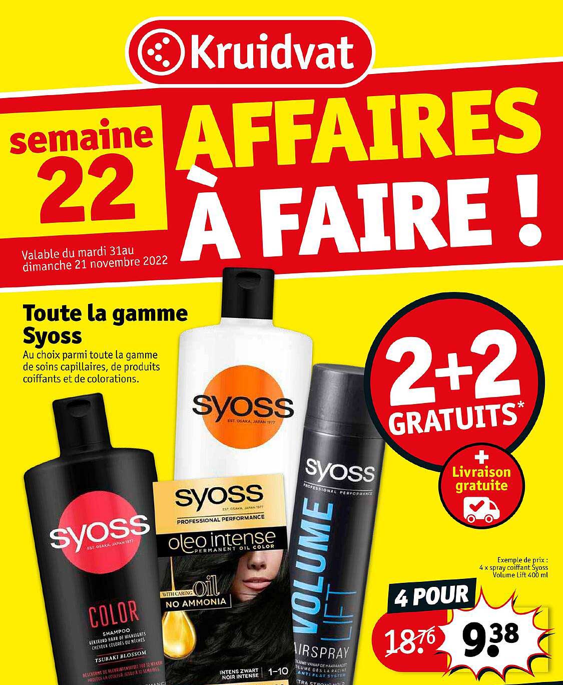 Toute La Gamme Syoss 4 X Spray Coiffant Syoss Volume Lift