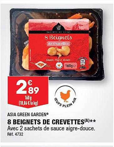 8 beignets de crevettes asia green garden