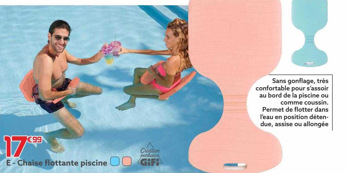 chaise flottante piscine