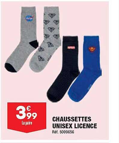 chaussettes unisex licence