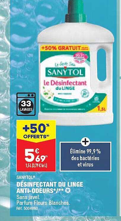 Désinfectant Du Linge Anti-odeurs Sanytol