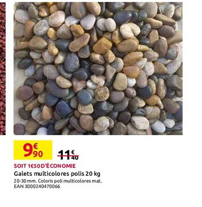 galets multicolores polis 20 kg