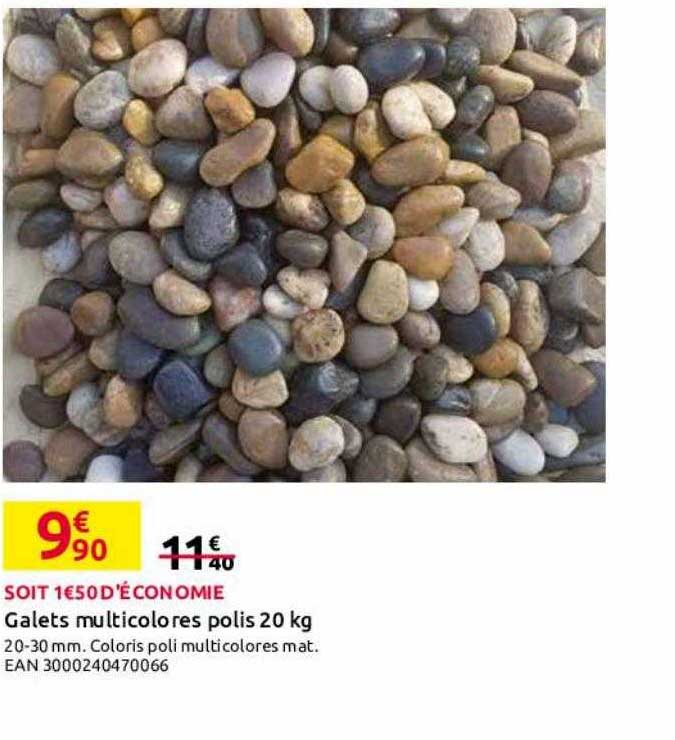 galets multicolores polis 20 kg