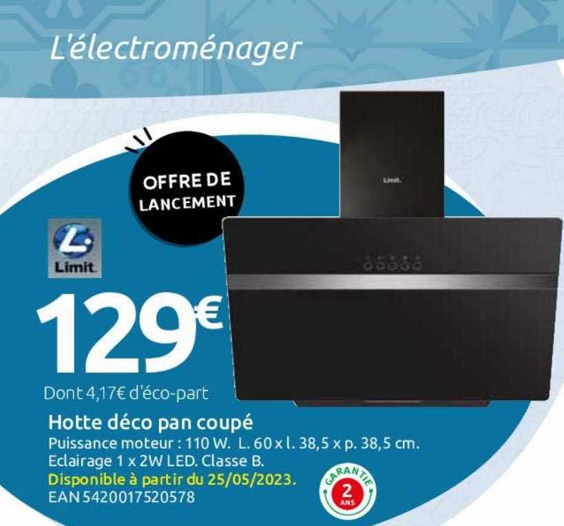 hotte déco pan coupé