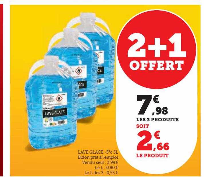 lave glace -5°c 5l