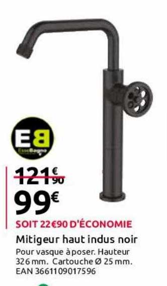 Mitigeur Haut Indus Noir