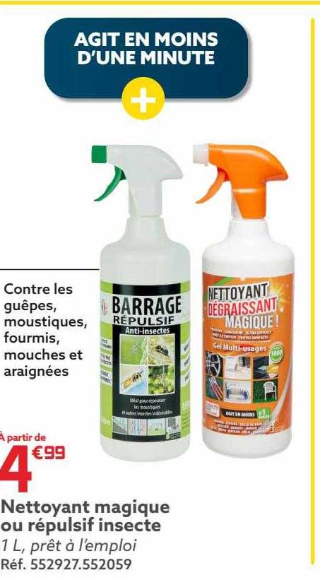 nettoyant magique ou répulsif insecte