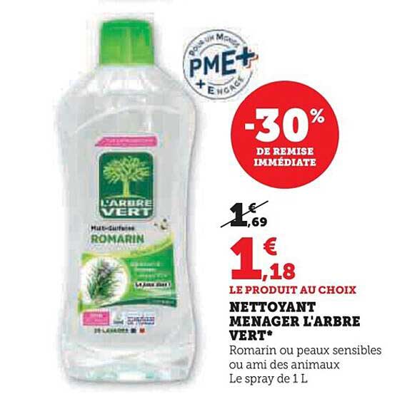 nettoyant ménager l'arbre vert