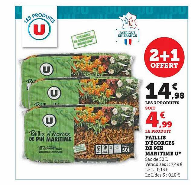 paillis d'écorces de pin maritime u