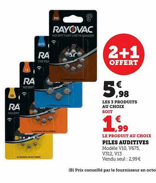 piles auditives rayovac