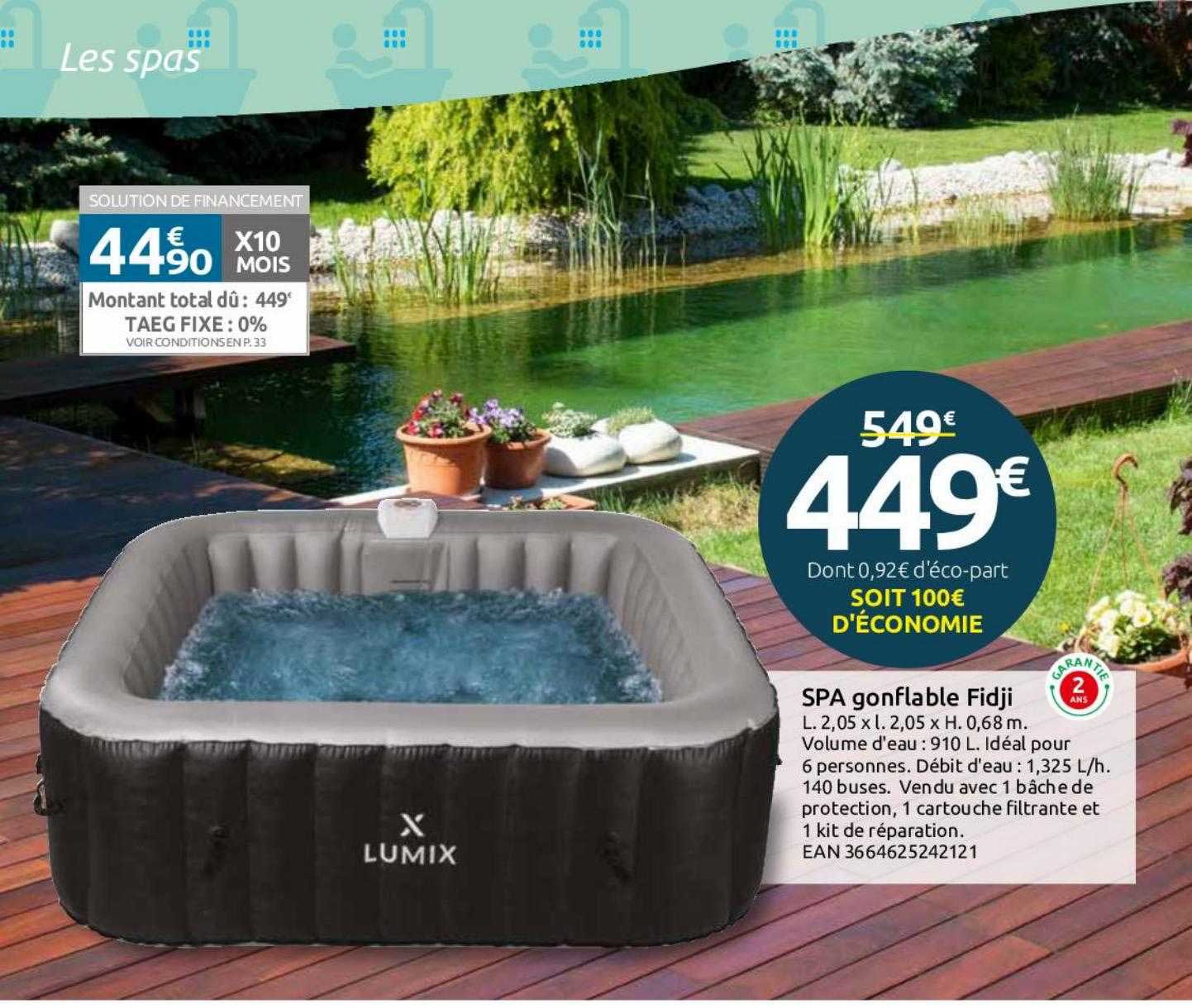 spa gonflable fidji lumix