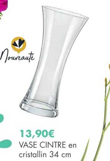 Vase Cintre En Cristallin 34 Cm