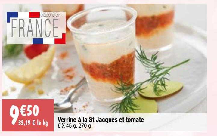 verrine à la st jacques et tomate