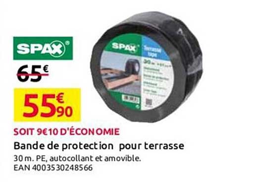 bande de protection pour terrasse spax