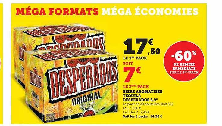 bière aromatisée tequila desperados 5,9°