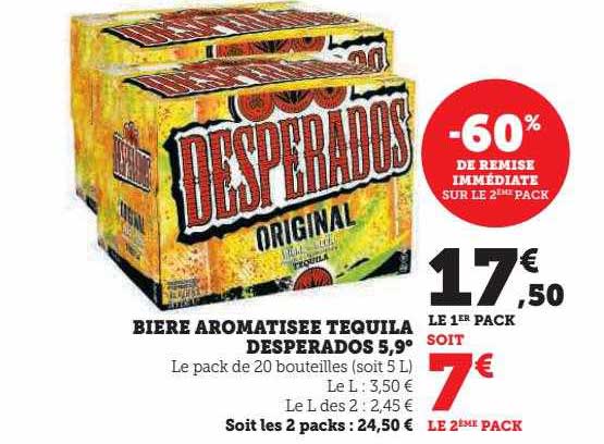 bière aromatisée tequila desperados 5,9°