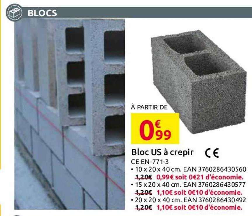 Bloc Us à Crépir