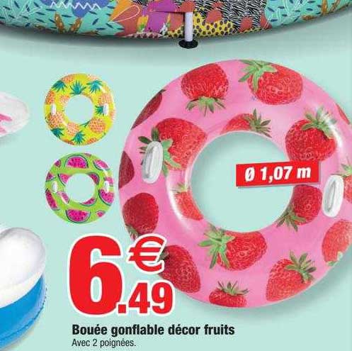 Bouée Gonflable Décor Fruits