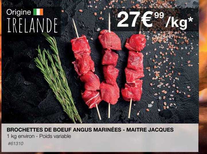brochettes de bœuf angus marinées - maître jacques