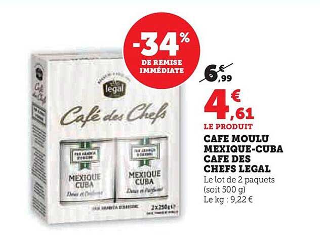 café moulu mexique-cuba café des chefs légal