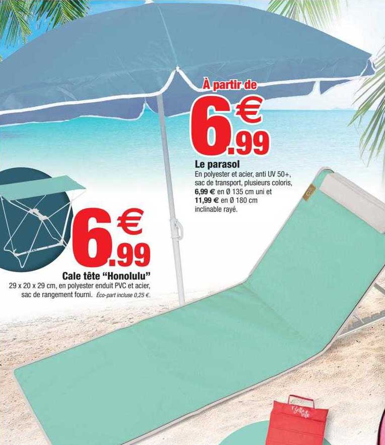 cale tête "honolulu", le parasol