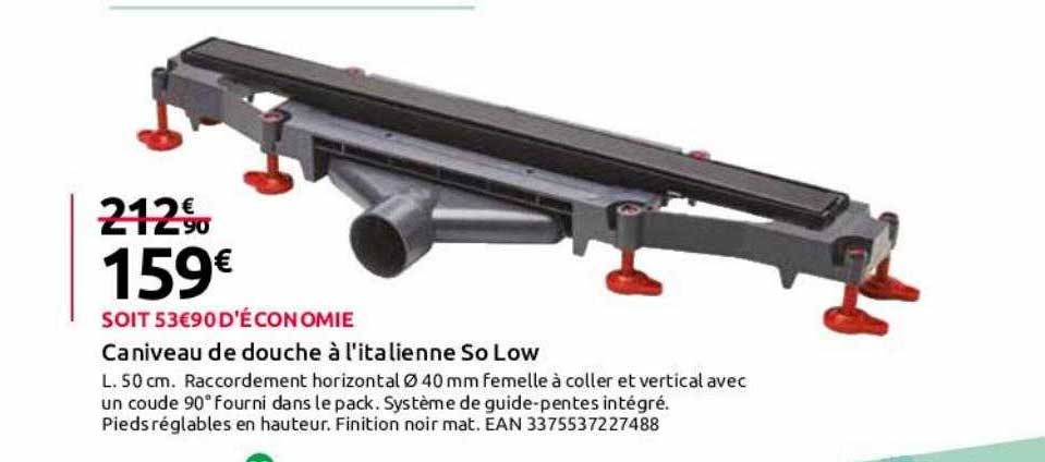 caniveau de douche à l'italienne so low