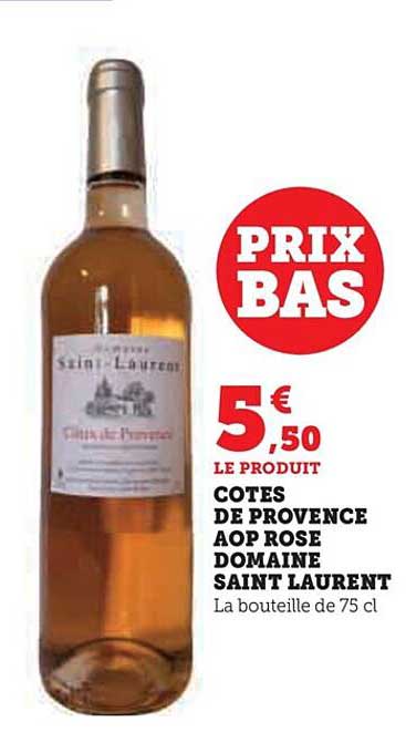 Côtes De Provence Aop Rosé Domaine Saint Laurent