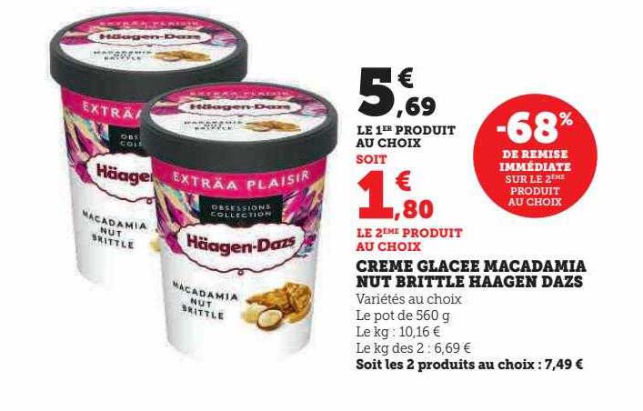 crème glacée macadamia nut brittle häagen dazs