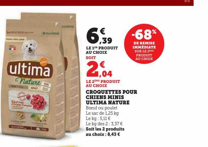 Croquettes Pour Chiens Minis Ultima Nature