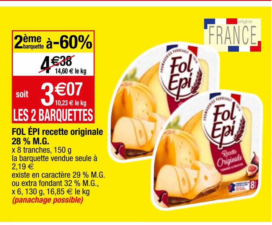 fol épi recette originale 28% m.g
