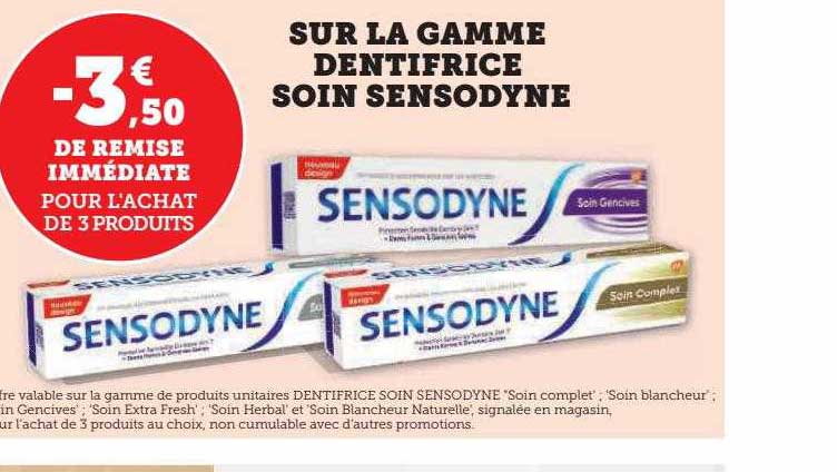 La Gamme Dentifrice Soin Sensodyne