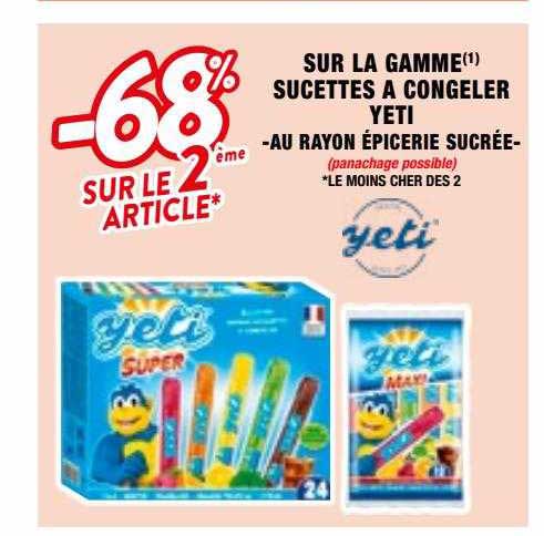 la gamme sucettes à congéler yeti