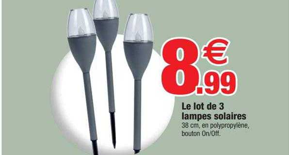 le lot de 3 lampes solaires