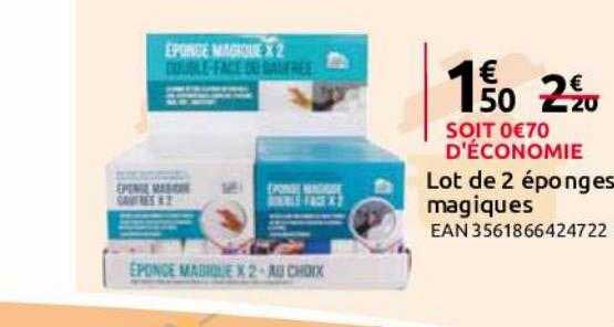 lot de 2 éponges magiques