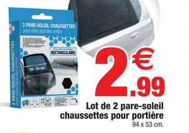 Lot De 2 Pare-soleil Chaussettes Pour Portière