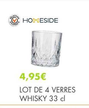 Lot De 4 Verres Whisky 33cl Homeside