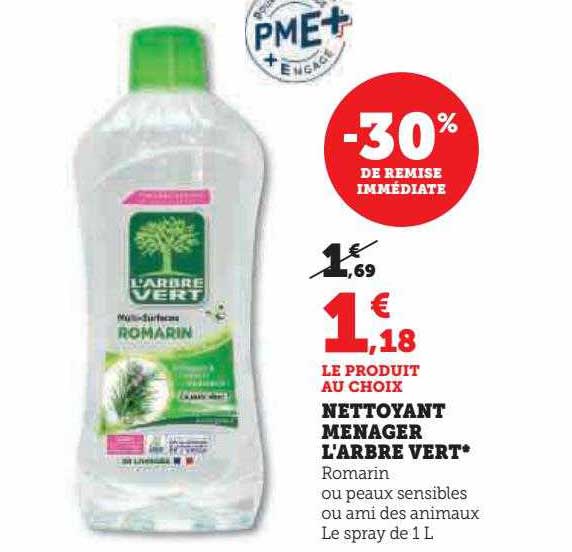 nettoyant ménager l'arbre vert